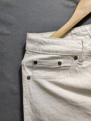 MAN White Denim Jeans For Women Large