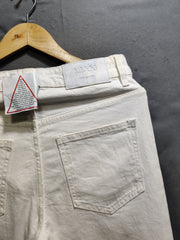 MAN White Denim Jeans For Women Large