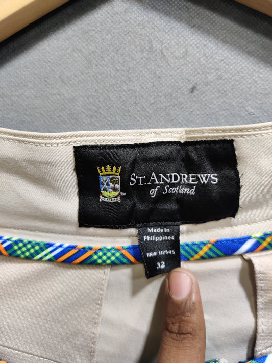 ST Andrews Of Scotland Khaki Cotton Short For Men M