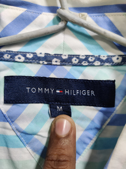 Tommy Hilfiger Blue Cotton Shirt For Men L