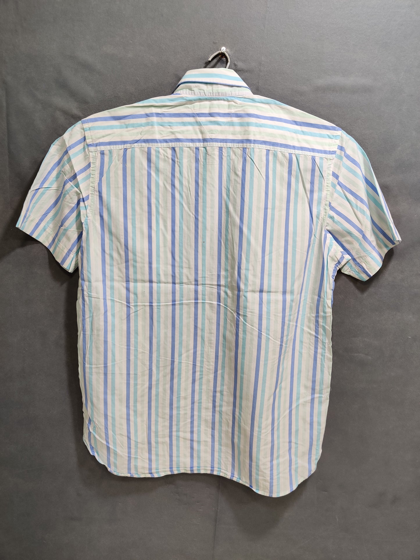 Tommy Hilfiger Blue Cotton Shirt For Men L