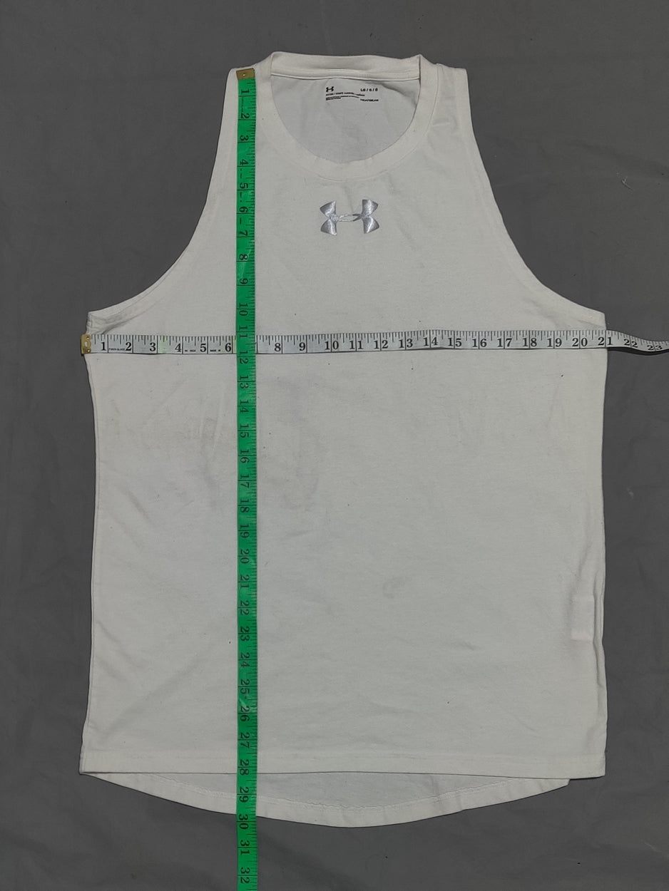 Under Armour Men Sport White Vest T Shirt