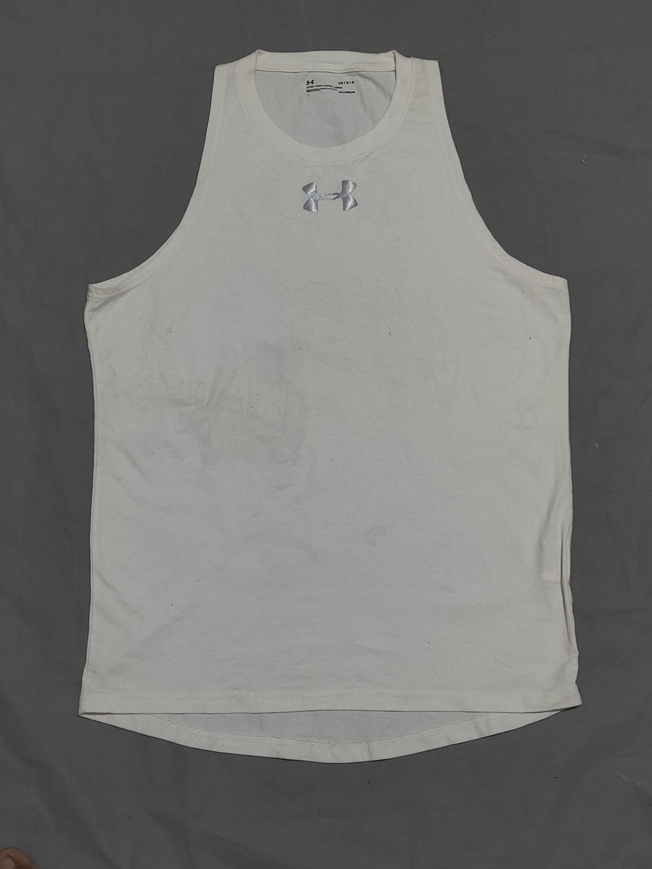 Under Armour Men Sport White Vest T Shirt