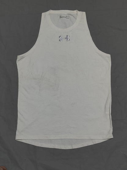 Under Armour Men Sport White Vest T Shirt