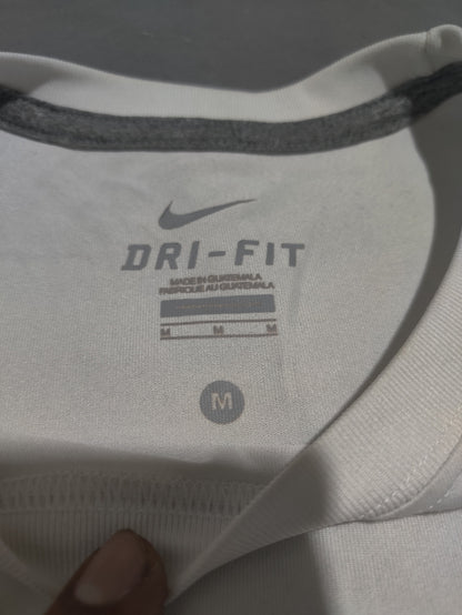 Nike Dri Fit Men Sport White T Shirt