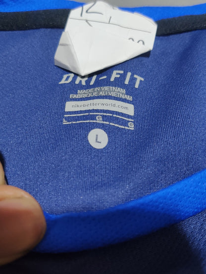 Nike Dri Fit  Men Sport Blue T Shirt