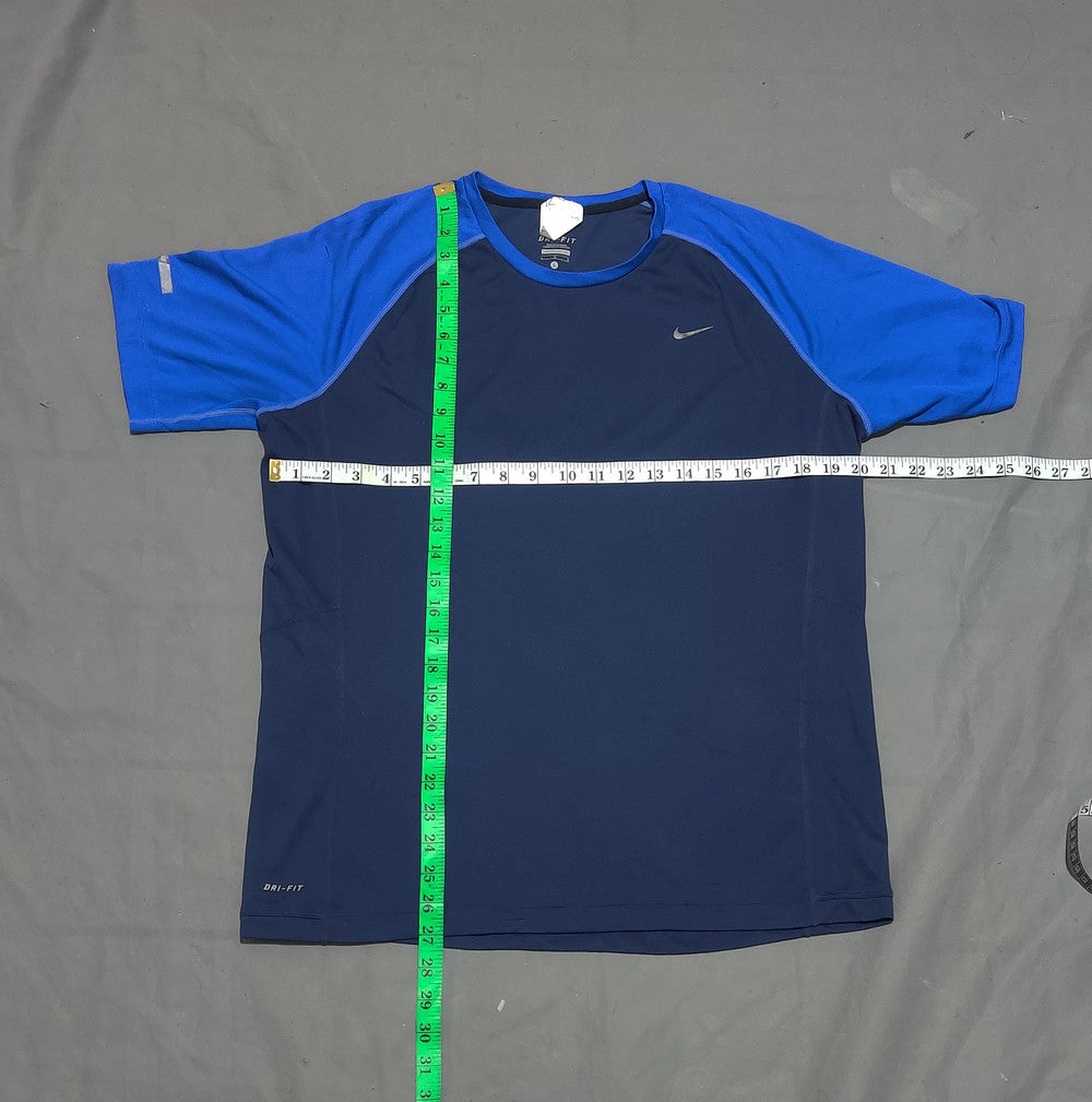 Nike Dri Fit  Men Sport Blue T Shirt