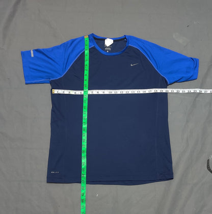 Nike Dri Fit  Men Sport Blue T Shirt