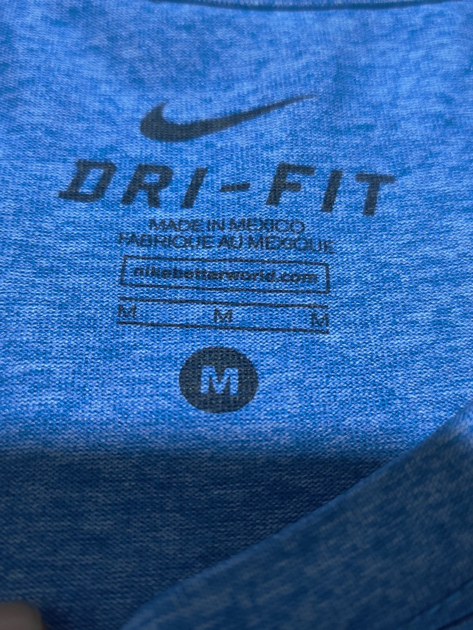 Nike Dri fit  Men Sport Blue T Shirt