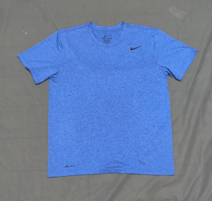 Nike Dri fit  Men Sport Blue T Shirt