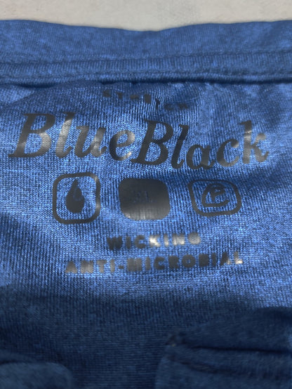 Blue Black Men Sport Blue T Shirt