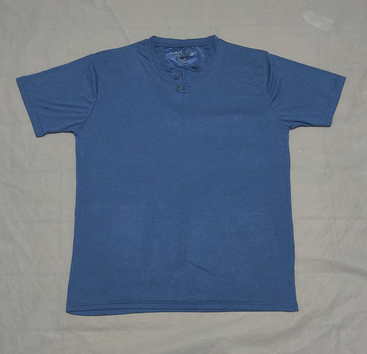 Blue Black Men Sport Blue T Shirt