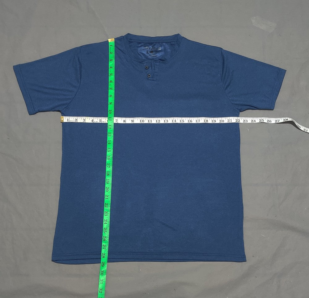 Blue Black Men Sport Blue T Shirt