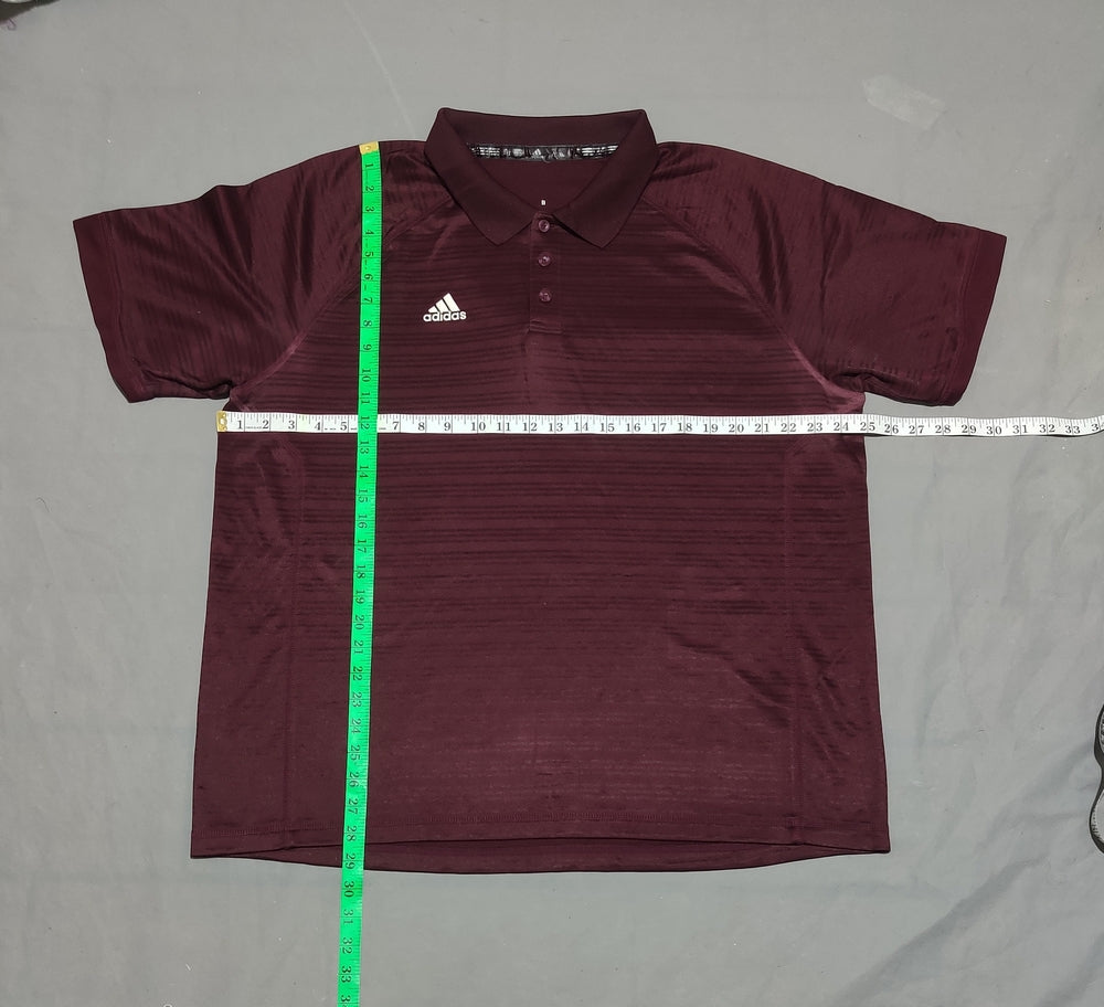 Adidas Men Sport Maroon Polo T Shirt