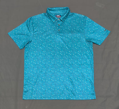 PGA Tour Men Sport Blue Polo T Shirt