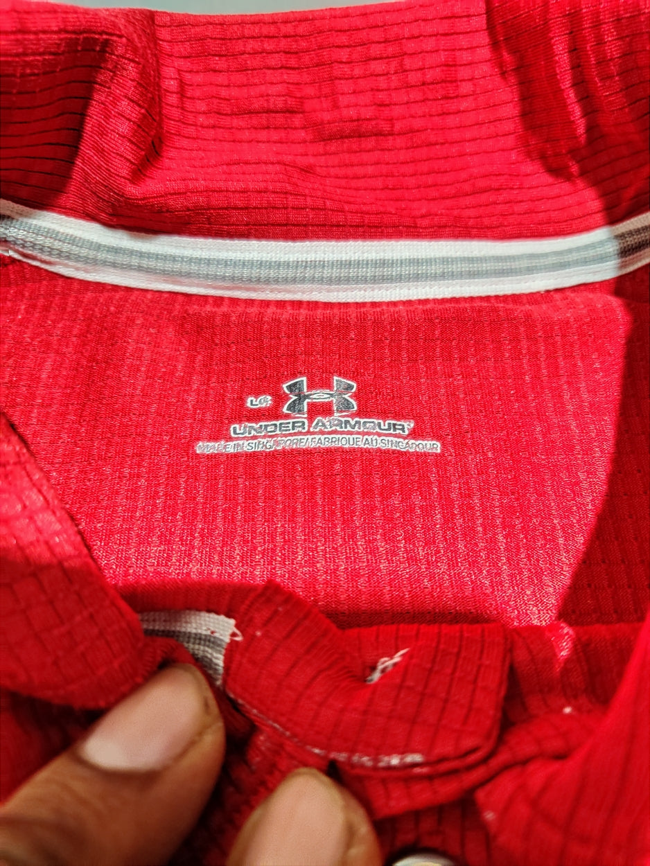 Under Armour Men Sport Red Polo T Shirt