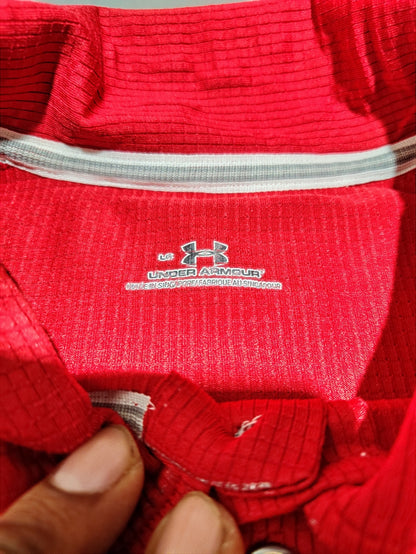 Under Armour Men Sport Red Polo T Shirt