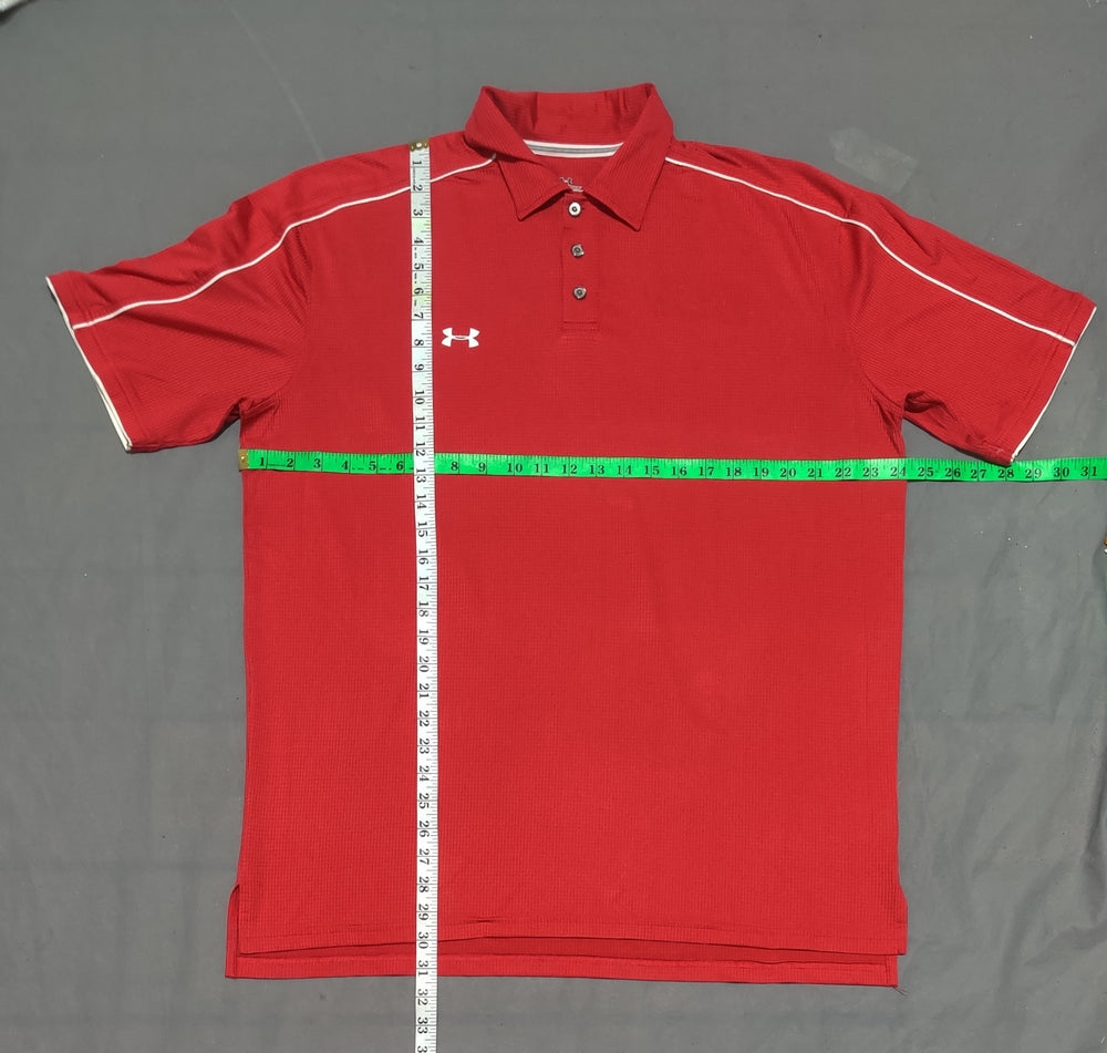 Under Armour Men Sport Red Polo T Shirt