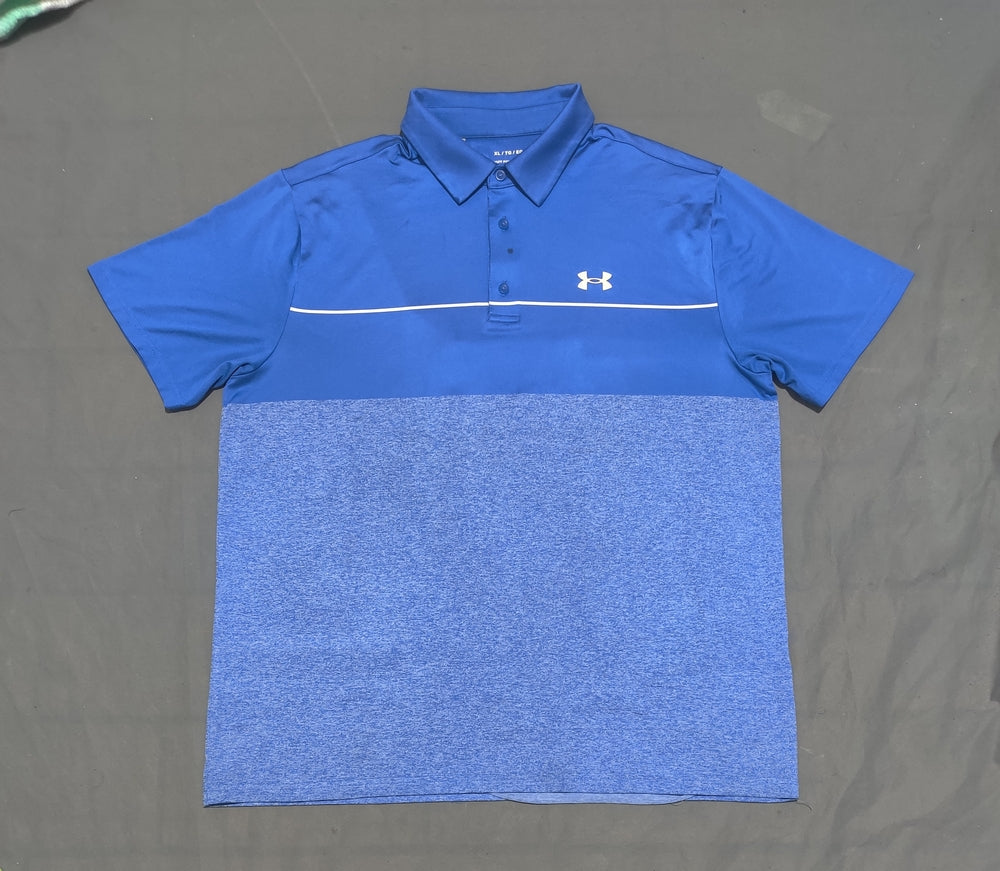 Under Armour Men Sport Blue Polo T Shirt