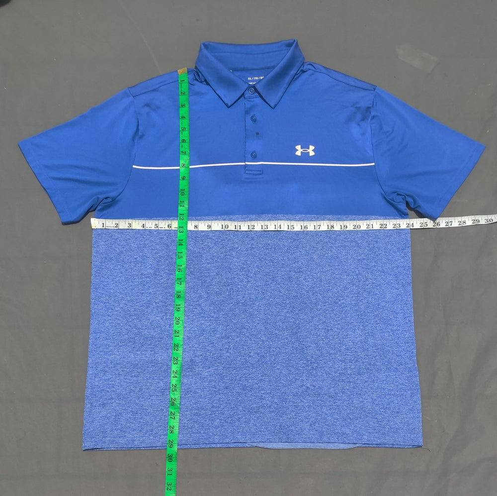 Under Armour Men Sport Blue Polo T Shirt