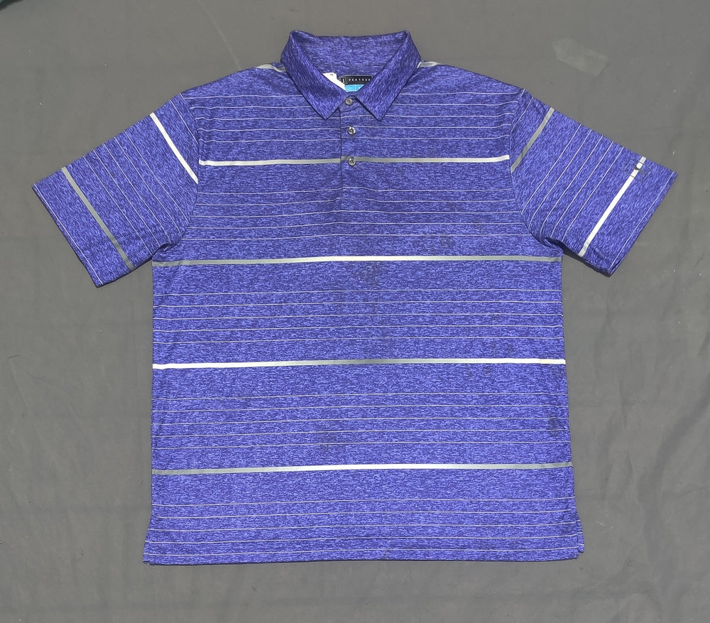 PGA Tour Men Sport Purple Polo T Shirt