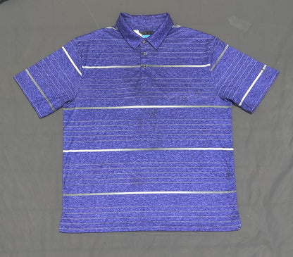 PGA Tour Men Sport Purple Polo T Shirt