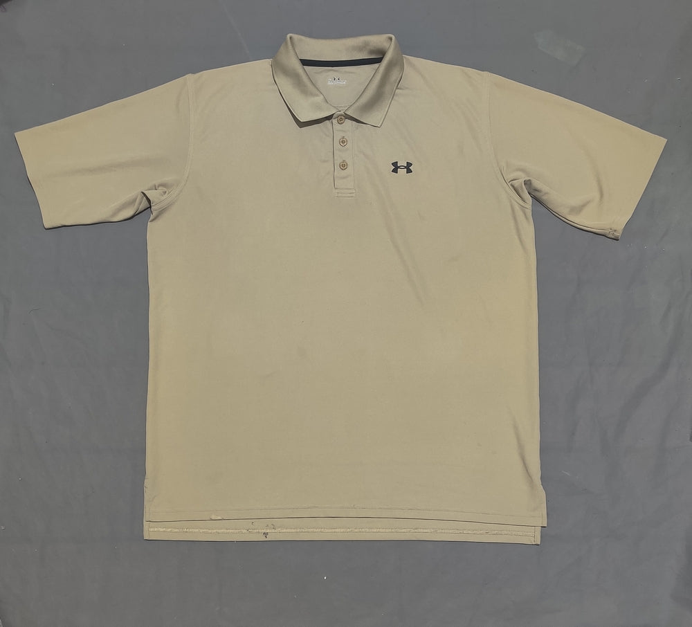 Under Armnour Men Sport Cream Polo T Shirt