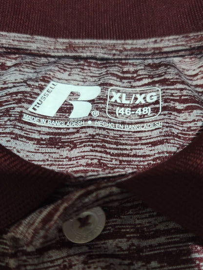 Russell Men Sport Maroon Polo T Shirt