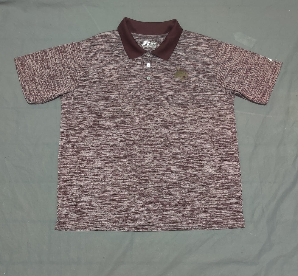 Russell Men Sport Maroon Polo T Shirt