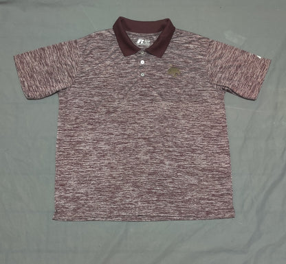 Russell Men Sport Maroon Polo T Shirt