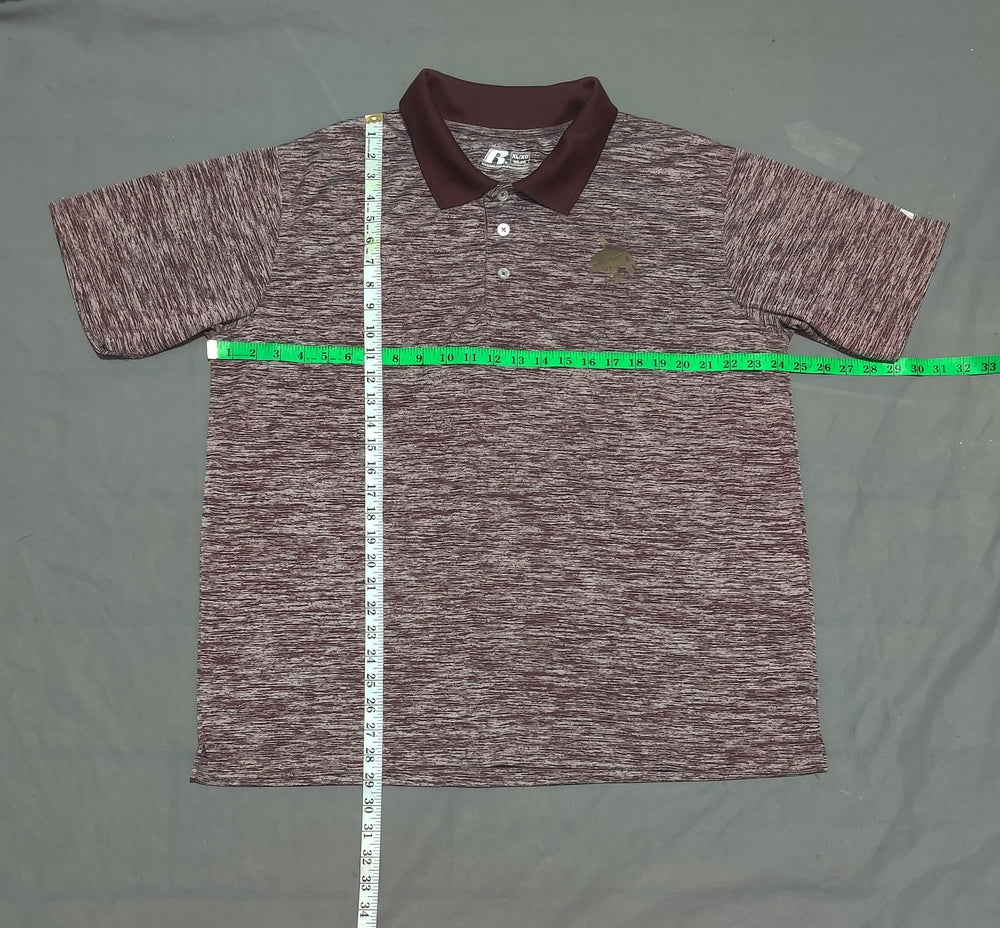 Russell Men Sport Maroon Polo T Shirt
