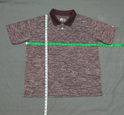 Russell Men Sport Maroon Polo T Shirt