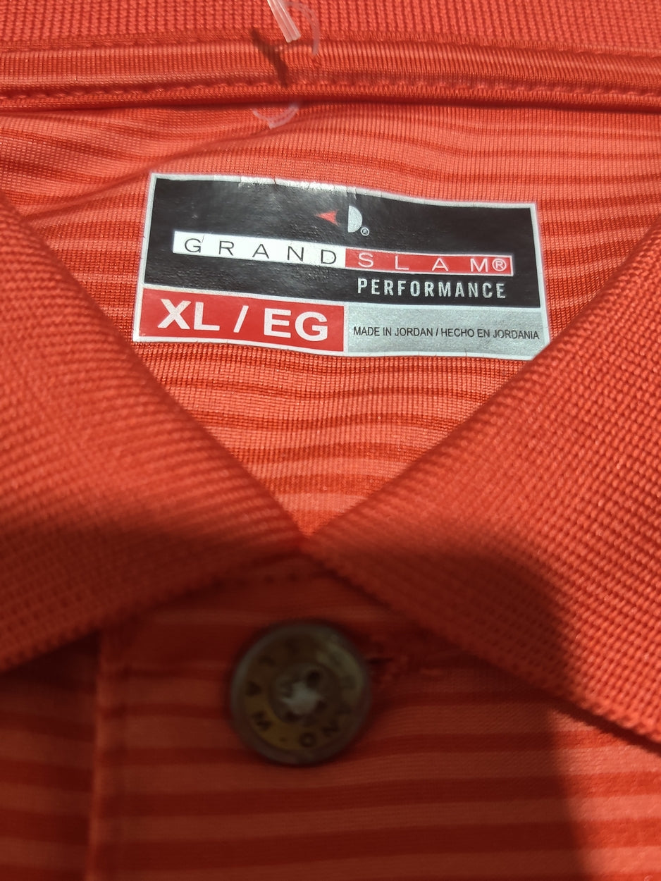 Grand Slam Men Sport Orange Polo T Shirt