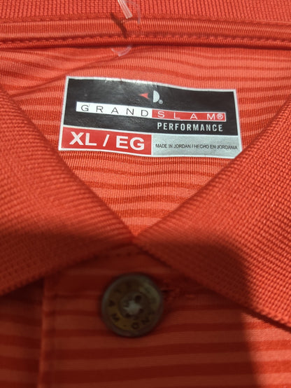 Grand Slam Men Sport Orange Polo T Shirt