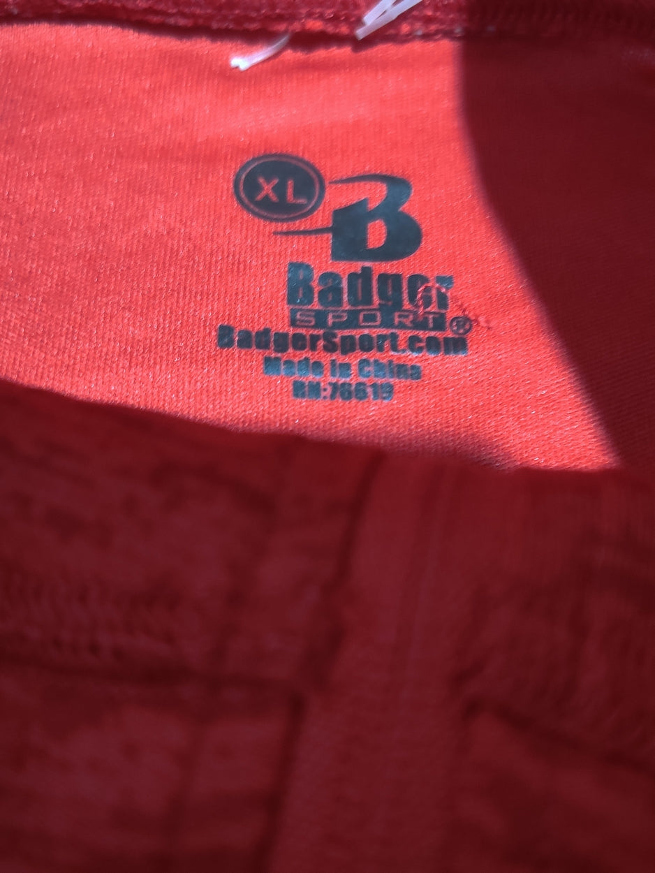 Badger Men Sport Red Polo T Shirt