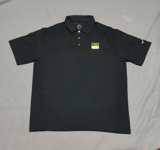 Nike Dri Fit Men Sport Black Polo T Shirt