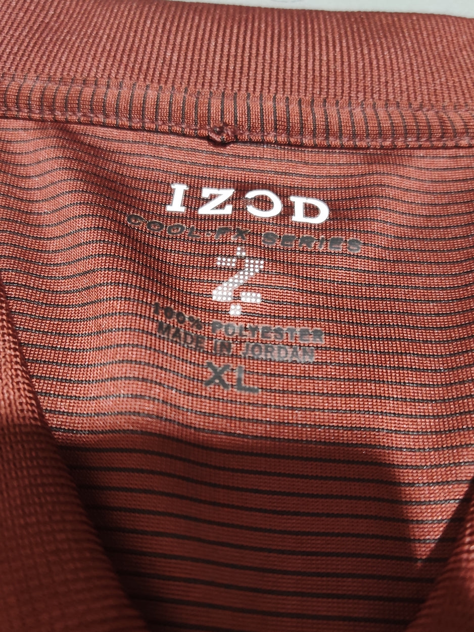 Izod Men Sport Maroon Polo T Shirt