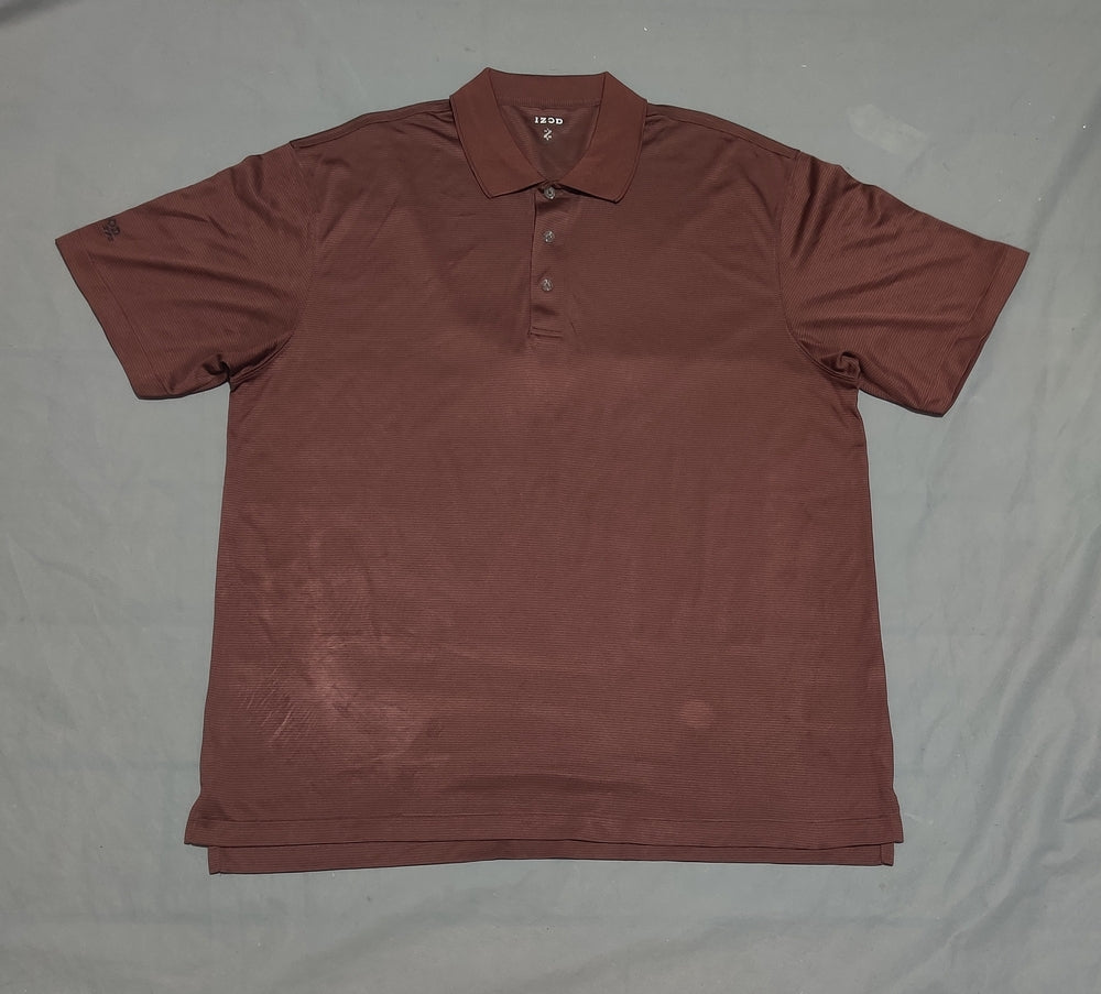Izod Men Sport Maroon Polo T Shirt