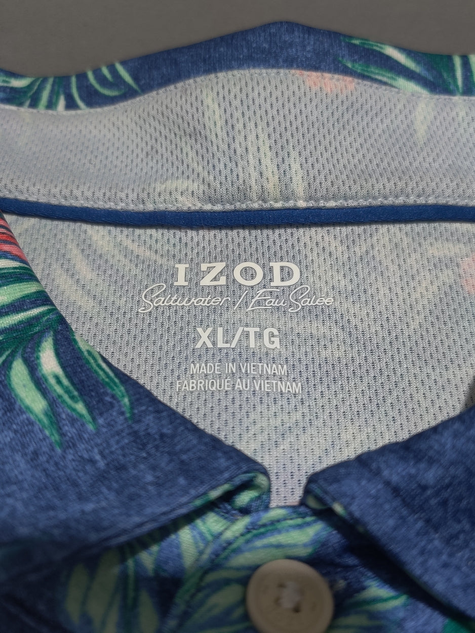 Izod Men Sport Blue Polo T Shirt