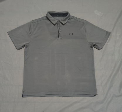 Under Armour Men Sport Gray Polo T Shirt
