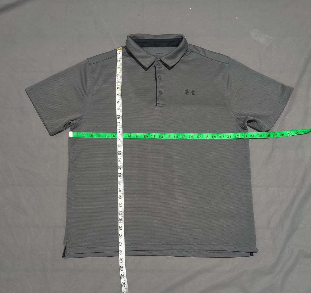 Under Armour Men Sport Gray Polo T Shirt