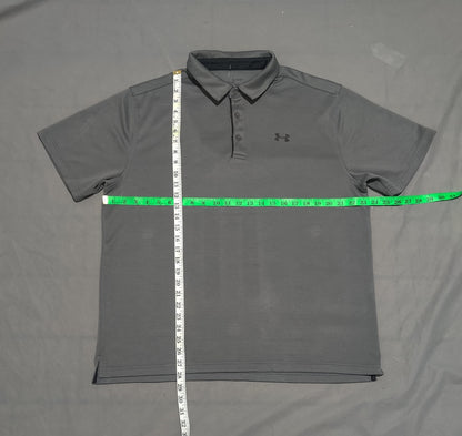 Under Armour Men Sport Gray Polo T Shirt