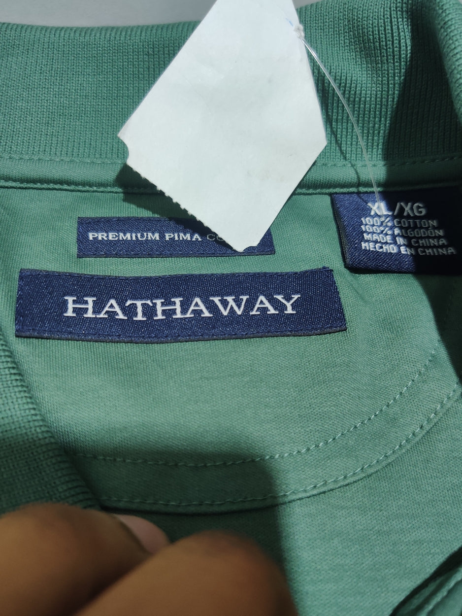 Hathaway Men Sport Green Polo T Shirt