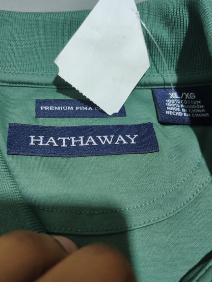 Hathaway Men Sport Green Polo T Shirt