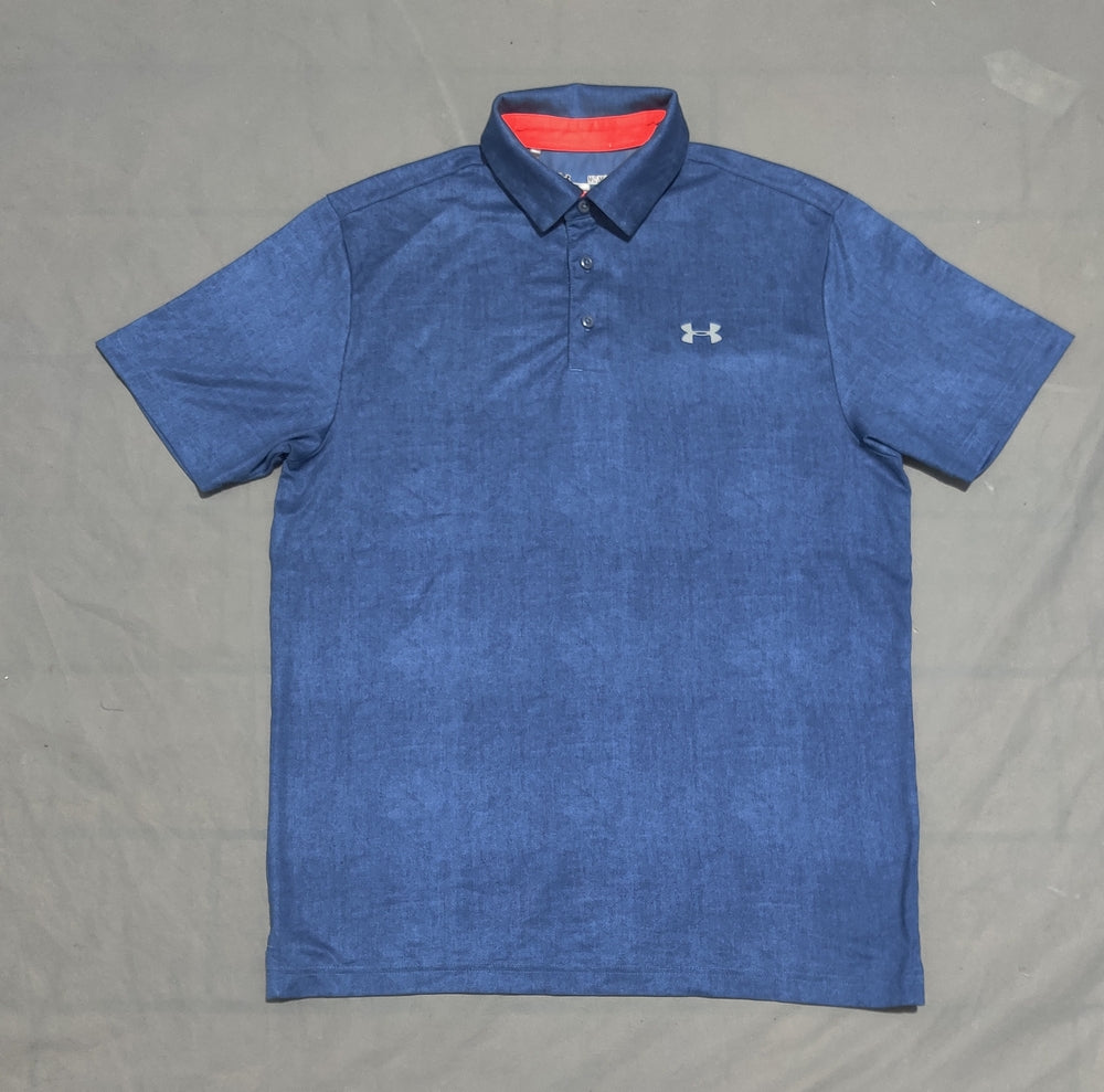 Under Armour Men Sport Gray Polo T Shirt