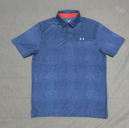 Under Armour Men Sport Gray Polo T Shirt