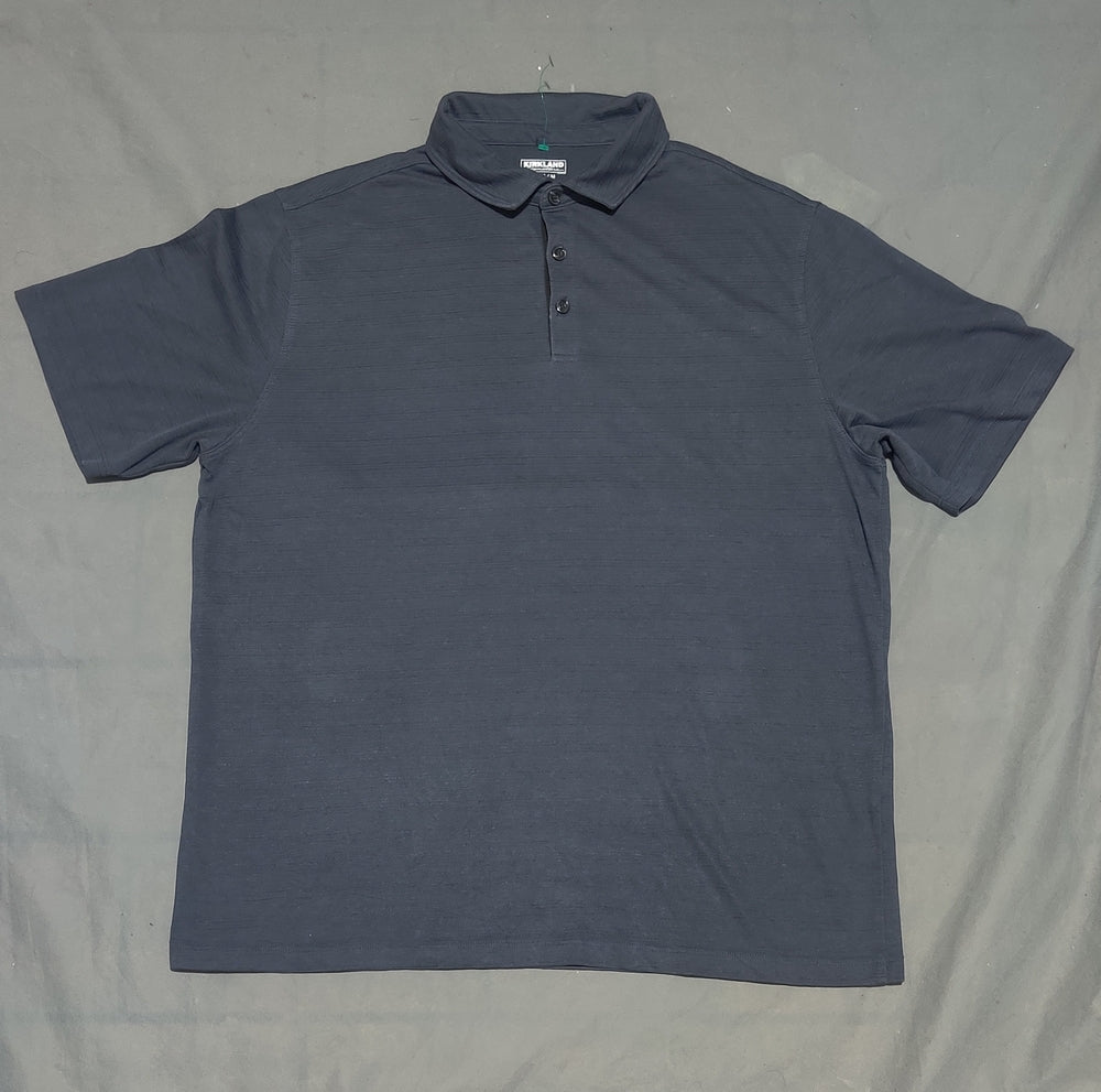 Kirkland Men Sport Gray Polo T Shirt