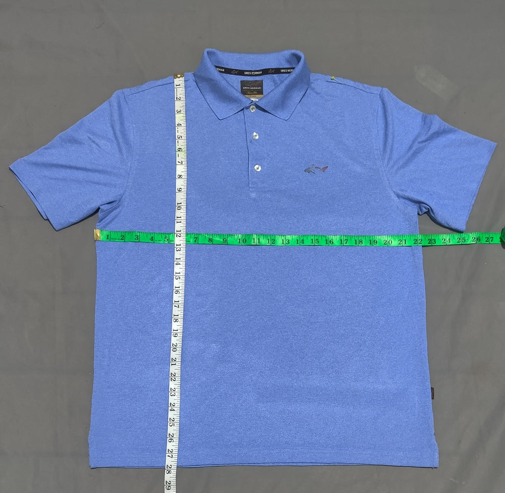 Greg Norman Men Sport Blue Polo T Shirt