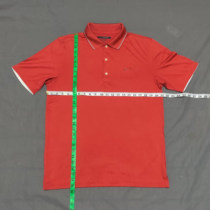 Greg Norman Men Sport Red Polo T Shirt