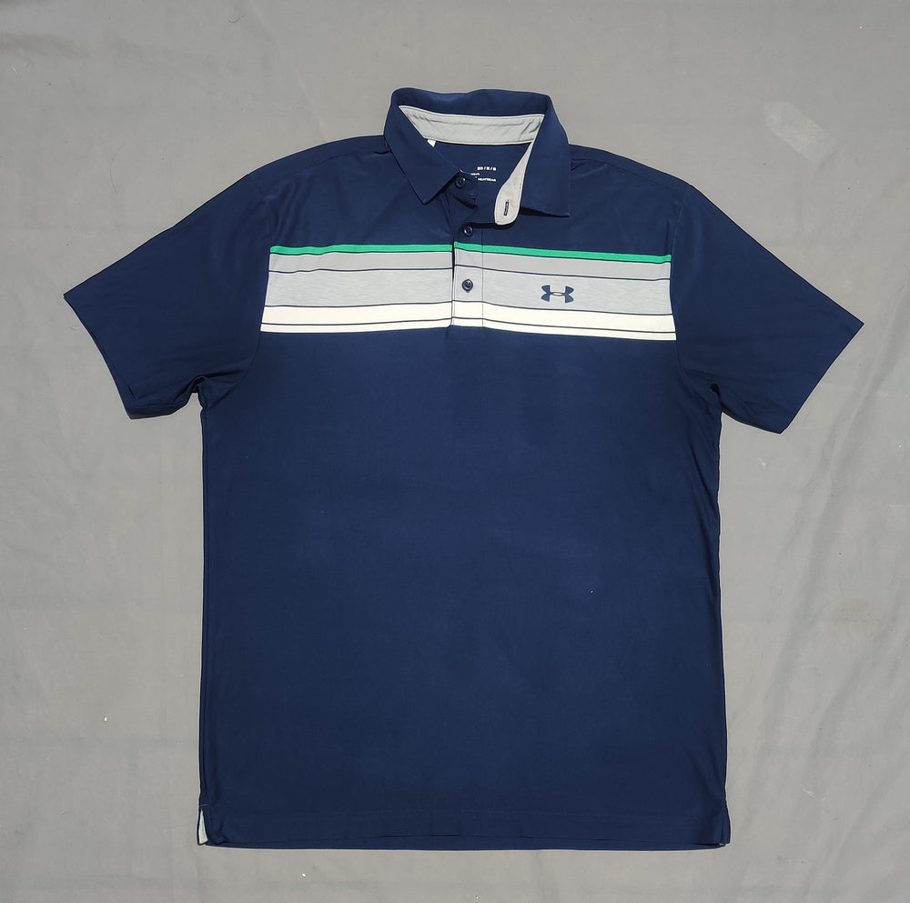 Under Armour Men Sport Blue Polo T Shirt